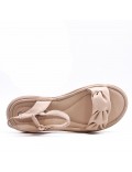 Flat sandals in faux leather for women