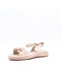 Flat sandals in faux leather for women