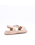 Flat sandals in faux leather for women