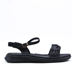 Flat sandals in faux leather for women