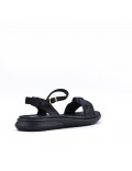 Flat sandals in faux leather for women