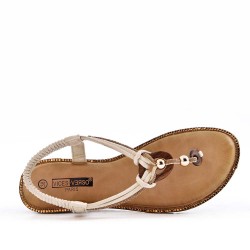 Grande Taille 38-43- Sandale en simili cuir