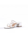 Faux leather heeled sandal