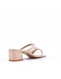 Faux leather heeled sandal