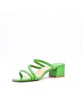 Faux leather heeled sandal