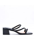 Faux leather heeled sandal