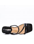 Faux leather heeled sandal