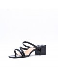 Faux leather heeled sandal