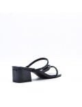 Faux leather heeled sandal