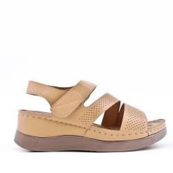 Sandale confort en simili cuir pour femme