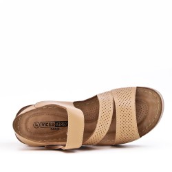 Sandale confort en simili cuir pour femme