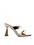 Faux leather heeled sandal