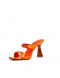 Faux leather heeled sandal