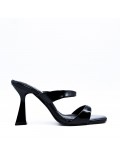 Faux leather heeled sandal