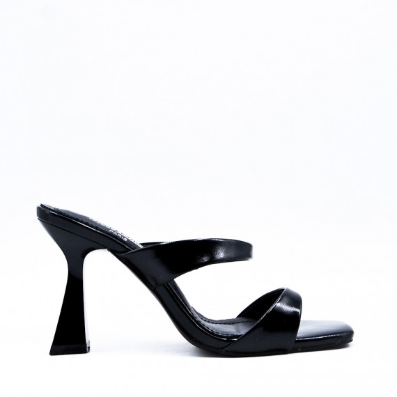 Faux leather heeled sandal