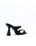 Faux leather heeled sandal