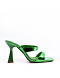 Faux leather heeled sandal