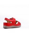 Large Size 38-43 - Wedge comfort sandal in faux leather for women