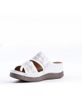 Large Size 38-43 - Wedge comfort sandal in faux leather for women