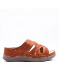 Large Size 38-43 - Wedge comfort sandal in faux leather for women