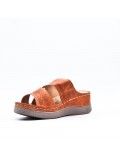 Large Size 38-43 - Wedge comfort sandal in faux leather for women