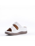 Large Size 38-43 - Wedge comfort sandal in faux leather for women