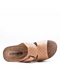 Large Size 38-43 - Wedge comfort sandal in faux leather for women