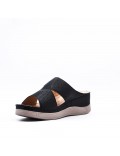 Large Size 38-43 - Wedge comfort sandal in faux leather for women