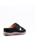 Large Size 38-43 - Wedge comfort sandal in faux leather for women