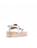 Flat sandals in faux leather for women