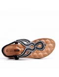 Flat sandals in faux leather for women