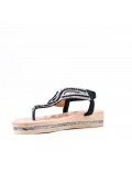 Flat sandals in faux leather for women