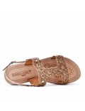 Flat sandals in faux leather for women