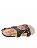 Flat sandals in faux leather for women