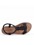 Flat sandals in faux leather for women