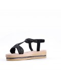 Flat sandals in faux leather for women