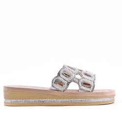 Sandals in faux leather for women