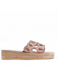 Sandals in faux leather for women