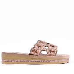 Sandale en simili cuir pour femme