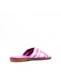 Flat sandals in faux leather for women