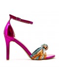 Faux leather heeled sandal