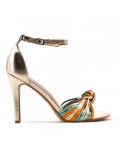 Faux leather heeled sandal