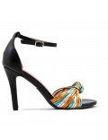 Faux leather heeled sandal