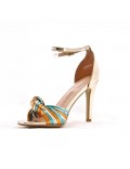 Faux leather heeled sandal