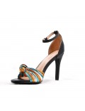 Faux leather heeled sandal