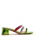 Faux leather heeled sandal