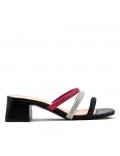 Faux leather heeled sandal