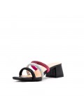 Faux leather heeled sandal