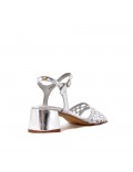 Faux leather heeled sandal