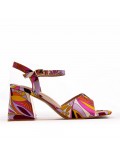 Faux leather heeled sandal